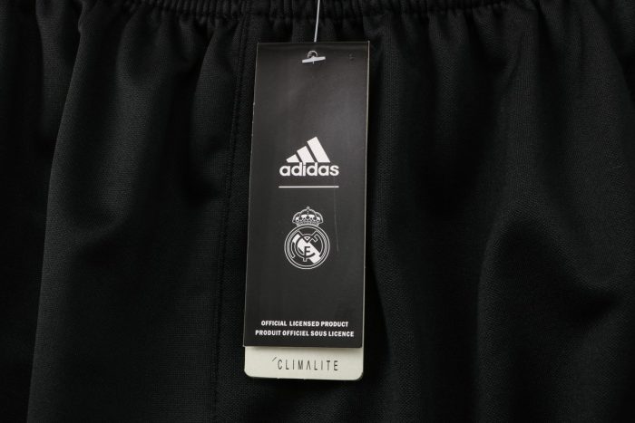 Real Madrid 21-22 Long Zip Hoodie Black with Blue Zipper - 图片 2
