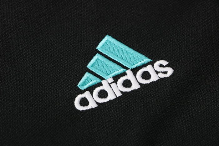 Real Madrid 21-22 Long Zip Hoodie Black with Blue Zipper - 图片 7
