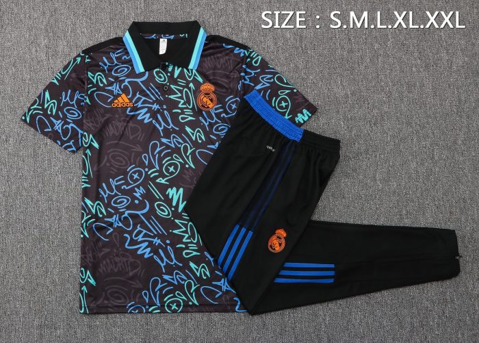 Real Madrid Polo Full Body Splatter Dark Gray - 图片 2