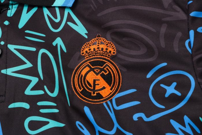 Real Madrid Polo Full Body Splatter Dark Gray - 图片 5