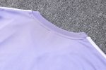Real Madrid 22-23 Light Purple Short Sleeve Training Set with 5-Panel Shorts - 图片 5
