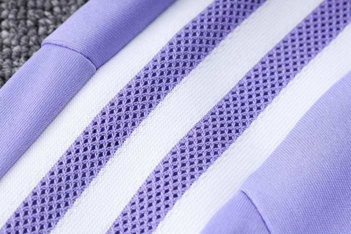 Real Madrid 22-23 Light Purple Short Sleeve Training Set with 5-Panel Shorts - 图片 6