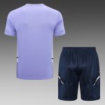 Real Madrid 22-23 Light Purple Short Sleeve Training Set with 5-Panel Shorts - 图片 7