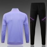 Real Madrid 22-23 Light Purple Long Zip Jacket - 图片 2