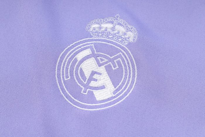 Real Madrid 22-23 Light Purple Long Zip Jacket - 图片 8