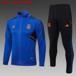 Real Madrid 22/23 Long Zip Jacket Colorful Blue (Black Trim)