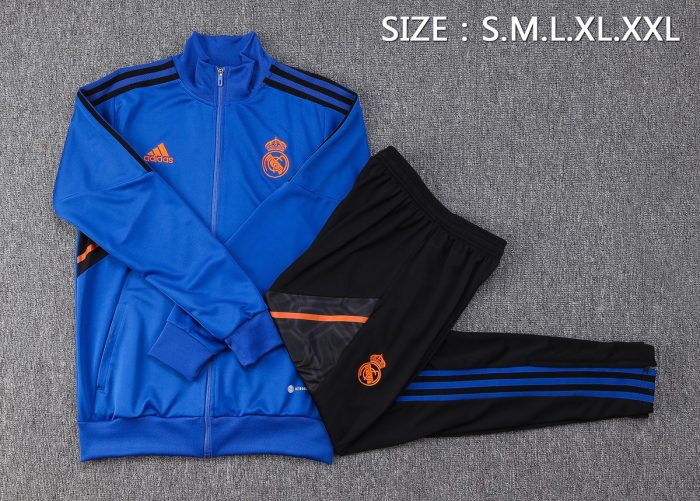 Real Madrid 22/23 Long Zip Jacket Colorful Blue (Black Trim) - 图片 2
