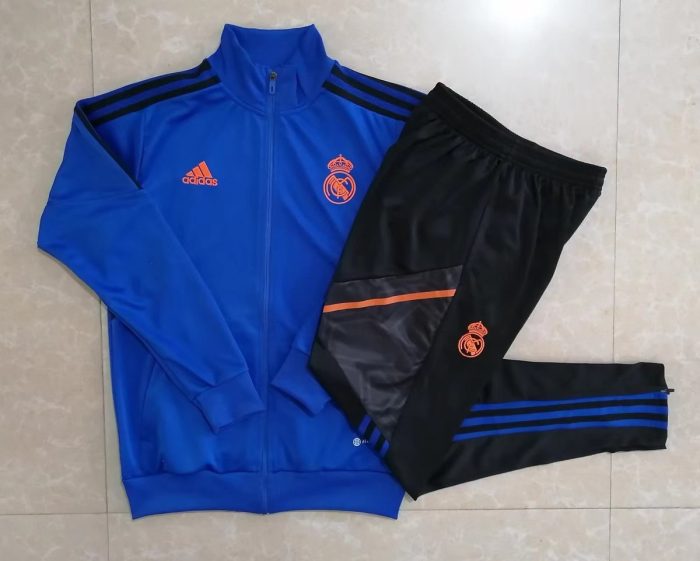 Real Madrid 22/23 Long Zip Jacket Colorful Blue (Black Trim) - 图片 9