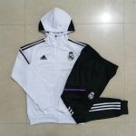 Real Madrid 22/23 Long Zip Jacket White with Black Trim - 图片 9