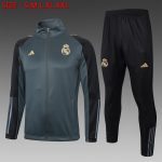 Real Madrid 23/24 Long Zip Jacket Dark Green