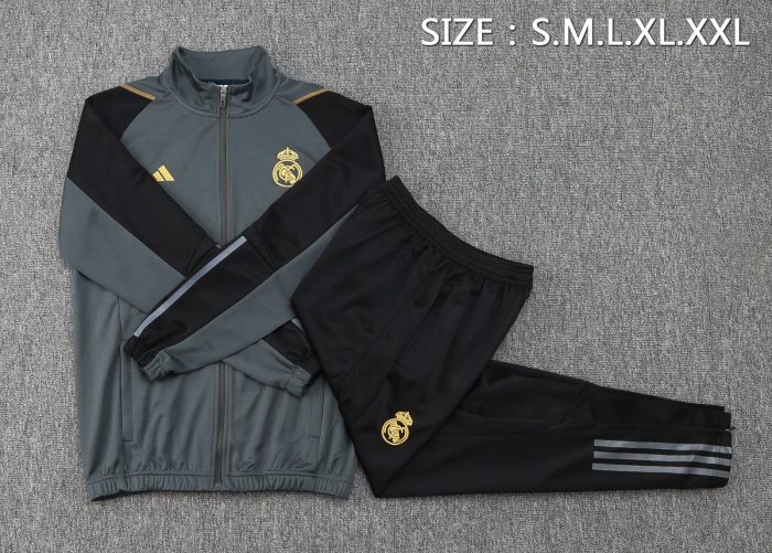 Real Madrid 23/24 Long Zip Jacket Dark Green - 图片 2