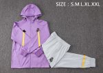 Real Madrid 24/25 Long Zip Hoodie Purple - 图片 2