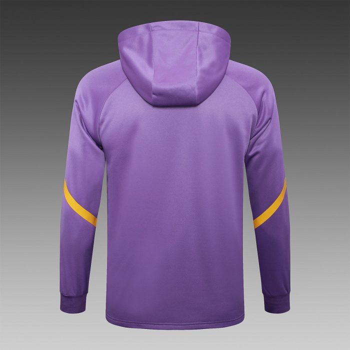Real Madrid 24/25 Long Zip Hoodie Purple - 图片 8