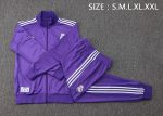 Real Madrid Purple Retro Long Zipper Jacket - 图片 2