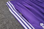Real Madrid Purple Retro Long Zipper Jacket - 图片 3