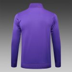 Real Madrid Purple Retro Long Zipper Jacket - 图片 8