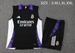 Real Madrid 24-25 Vest Black with Purple Collar - 图片 2