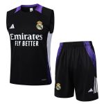 Real Madrid 24-25 Vest Black with Purple Collar - 图片 8