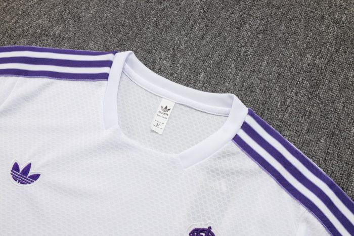 Real Madrid White Retro Edition Short Sleeve - 图片 6