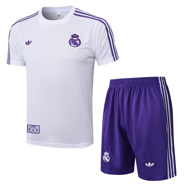 Real Madrid White Retro Edition Short Sleeve - 图片 8