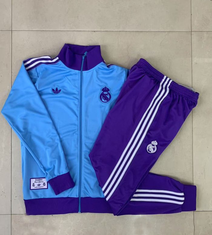 Real Madrid Light Blue Retro Edition Kids - 图片 3