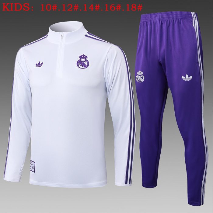 Real Madrid White Retro Edition Kids - 图片 2
