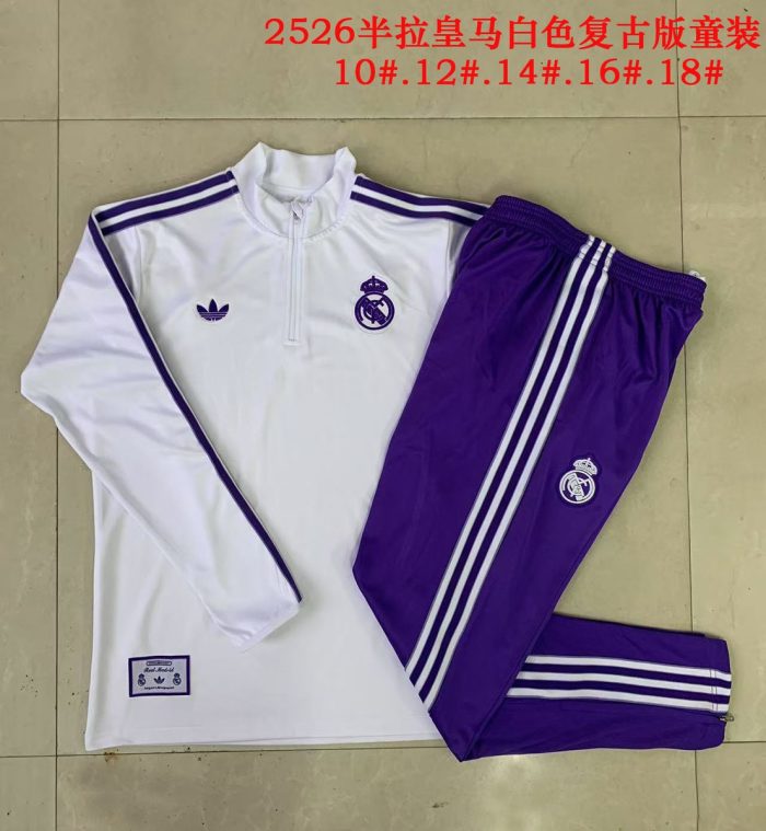 Real Madrid White Retro Edition Kids - 图片 3