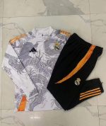 Real Madrid 24-25 White Kids' Half-Zip Jacket (Ink Dragon) - 图片 3