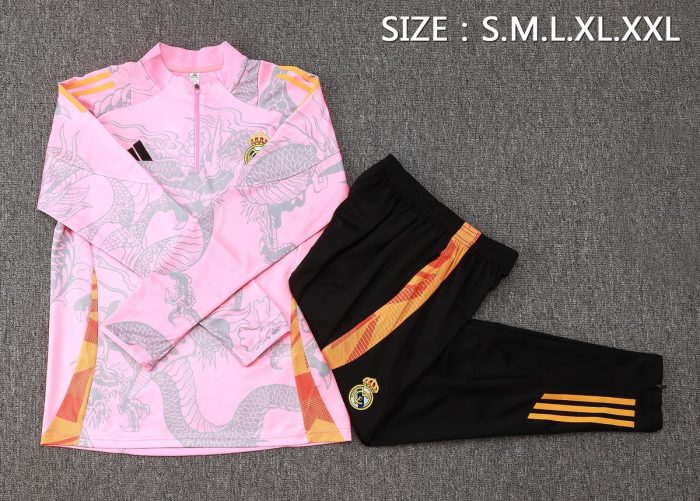 Real Madrid 24/25 Half-Zip Pink (Spray Ink Dragon) - 图片 2