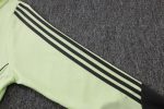 Real Madrid Long Zipper Jacket Light Green with Grey Green Sleeves - 图片 6