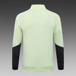 Real Madrid Long Zipper Jacket Light Green with Grey Green Sleeves - 图片 8