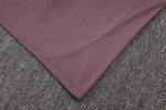 Real Madrid Gray Purple Short Sleeve Training Suit - 图片 3