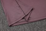 Real Madrid Gray Purple Short Sleeve Training Suit - 图片 4