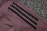 Real Madrid Gray Purple Short Sleeve Training Suit - 图片 6