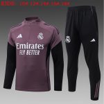 Real Madrid Kids' Half-Zip Jacket in Gray Purple