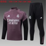 Real Madrid Kids' Half-Zip Jacket in Gray Purple - 图片 2