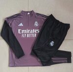 Real Madrid Kids' Half-Zip Jacket in Gray Purple - 图片 4