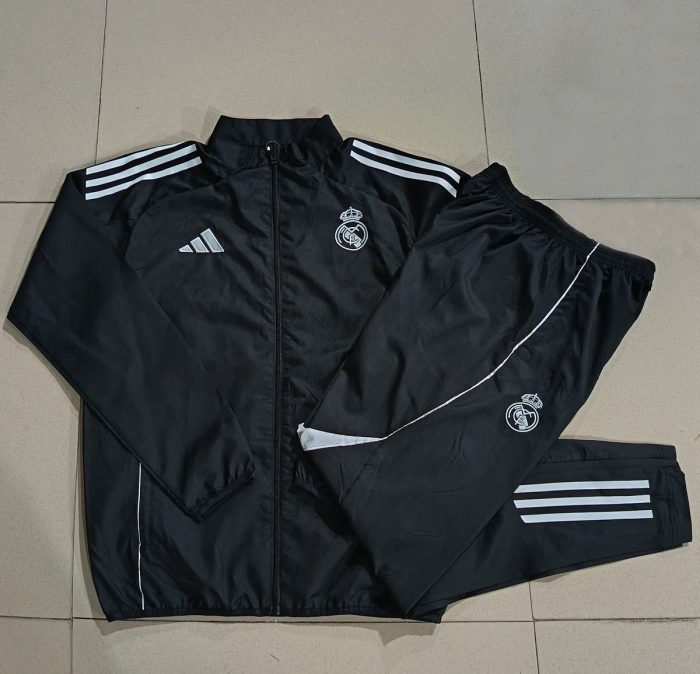 Real Madrid 25/26 Black Windbreaker - 图片 9