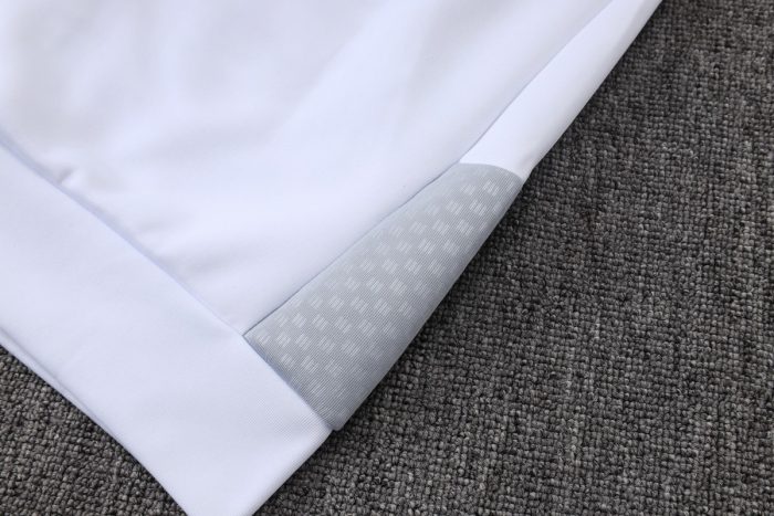 Real Madrid White Long Zipper Jacket - 图片 5