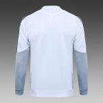 Real Madrid White Long Zipper Jacket - 图片 8