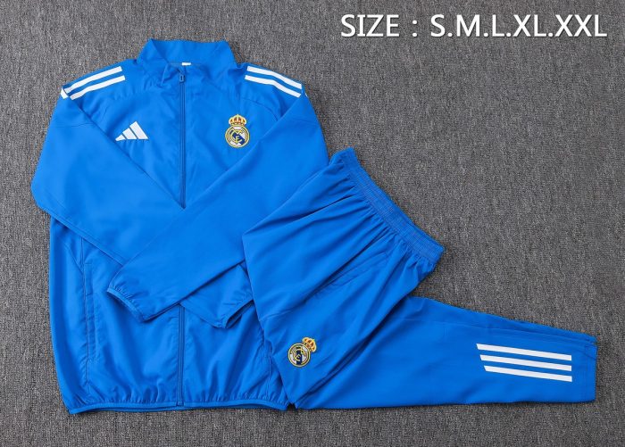 Real Madrid 25/26 Blue Windbreaker - 图片 2