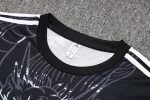 Real Madrid 23-24 Black Ink Splatter Short Sleeve Training Set with Capri Pants (Chinese Dragon) - 图片 6