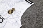 Real Madrid 23-24 White Ink Splatter Vest with 5-Point Shorts (Chinese Dragon) - 图片 6