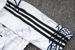 Real Madrid 23-24 White Ink Splatter Chinese Dragon Short Sleeve Training Set with 3/4 Pants - 图片 7