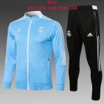 Real Madrid 21-22 Blue Kids Long Zipper Jacket - 图片 2