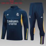 Real Madrid 23-24 Semi-Zip Jacket Kids Blue