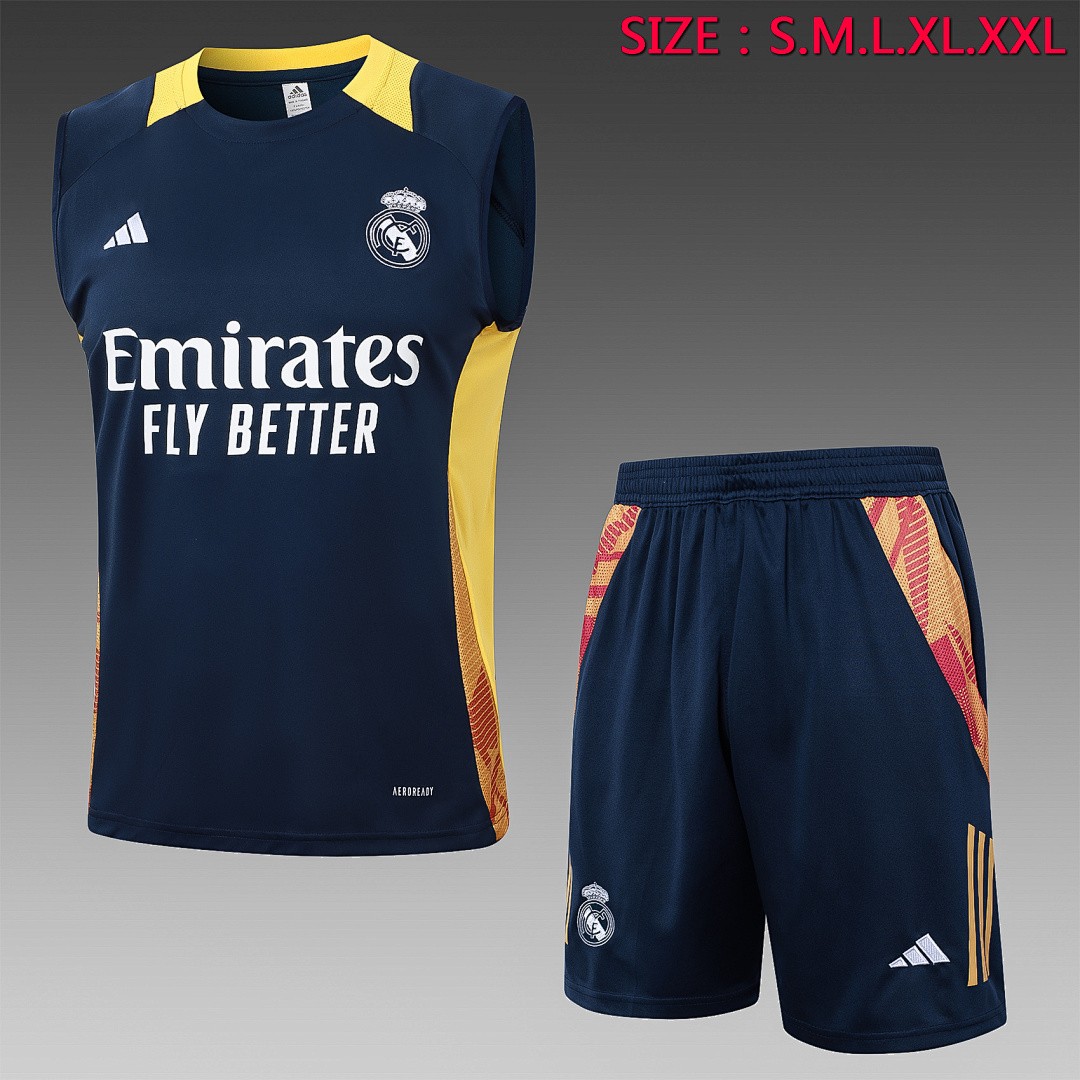 JER-5504_1 Real Madrid 24-25 Vest in Royal Blue - 图片 1