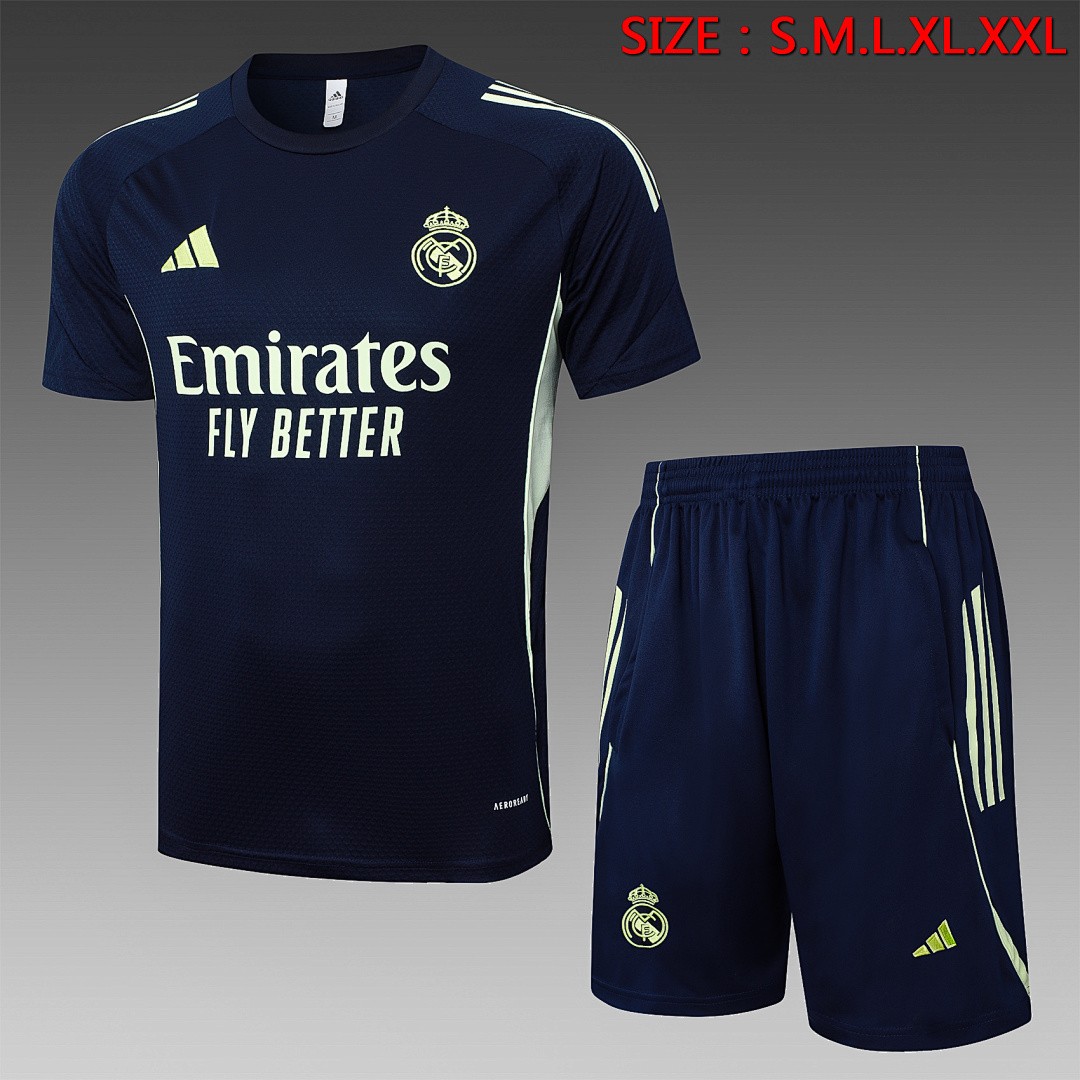 JER-5505_1 Real Madrid 25/26 Short Sleeve Training Shirt in Sky Blue - 图片 1