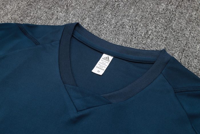 Real Madrid 23-24 Short Sleeve Training Suit in Royal Blue (with Pants) - 图片 6