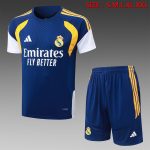 Real Madrid Short Sleeve Training Suit - Blue